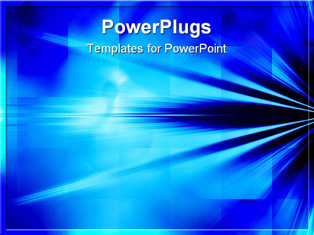 PowerPoint Template Displaying a Digital Blue Colored Background with Place for Text