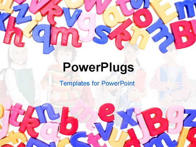 PowerPoint Template about education, children, abstract