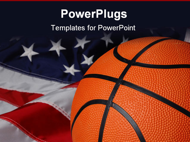 PowerPoint Template about background, ball, basket