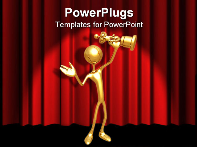 Concept Presentation Figure 3d Powerpoint Template Background Of Acceptance Accolade Scholarship Presentation Template