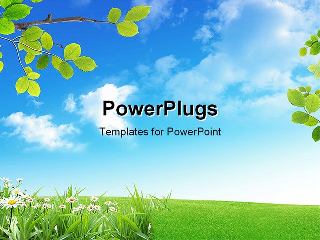 PowerPoint Template about environment, garden, green