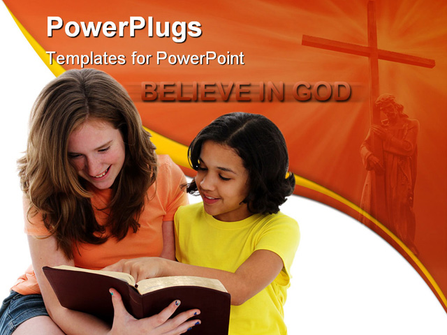 PowerPoint Template about bible study, background, bible