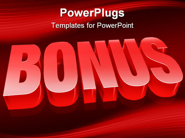PowerPoint Template about bonus, advertising, bonus
