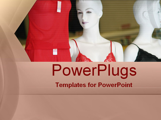 PowerPoint Template about lingerie, underwear, fashion