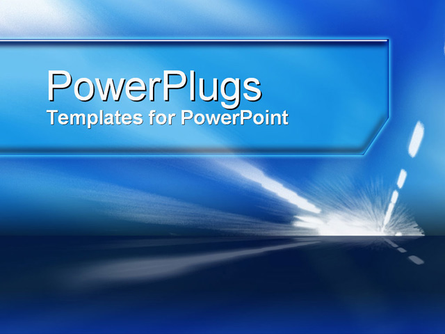 PowerPoint Template about road, night time, roads