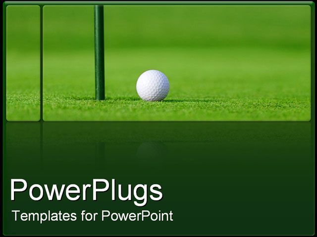 Powerpoint Template Golf Ball Next To Hole In Green Golf Course 4819 Golf Course Powerpoint Templates