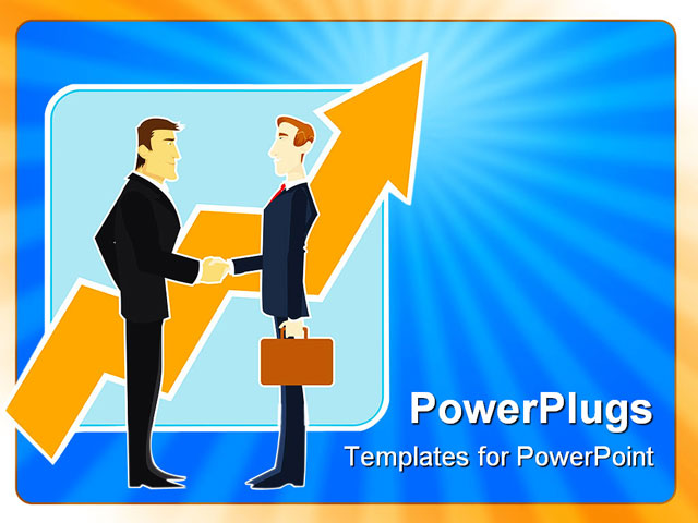 PowerPoint Template about business handshake, adult, agreement