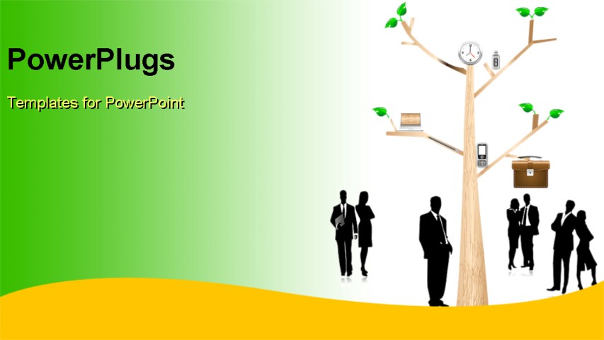 PowerPoint Template about business theme, growth, success