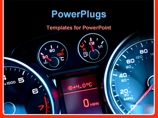 PowerPoint Template about car, business, marketing