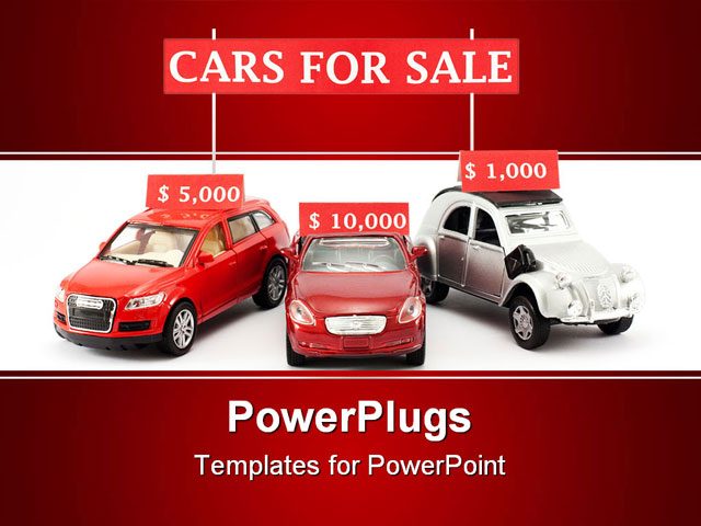 PowerPoint Template about cars, sale, auto
