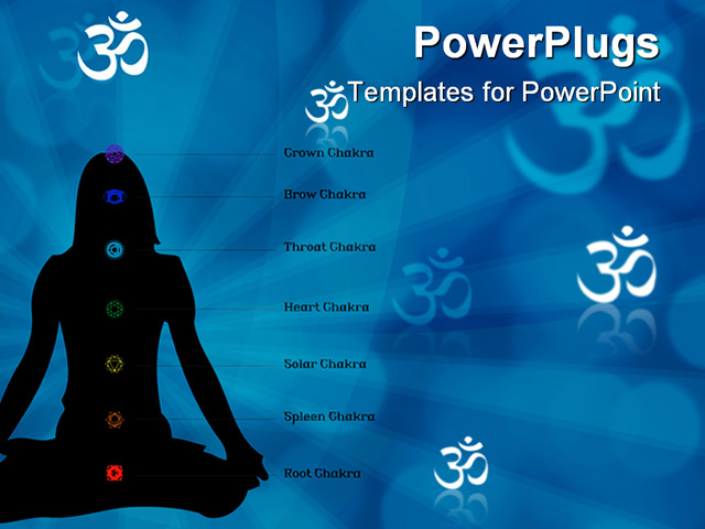PowerPoint Template about chakras, action, asia