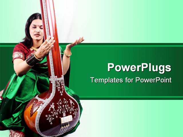PowerPoint Template about indian classical singer, artist, asian