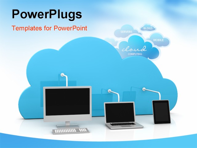 PowerPoint Template about computer, global, business