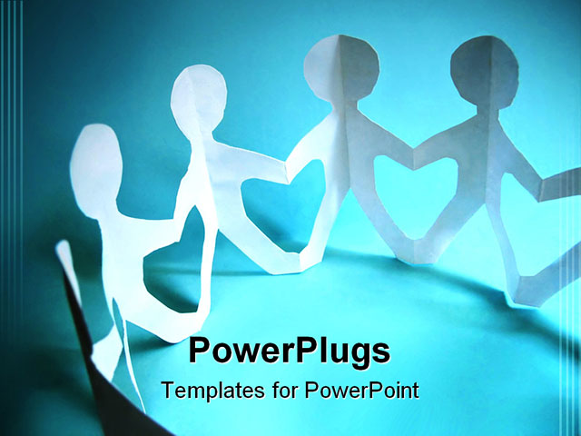 PowerPoint Template about community, arms, business