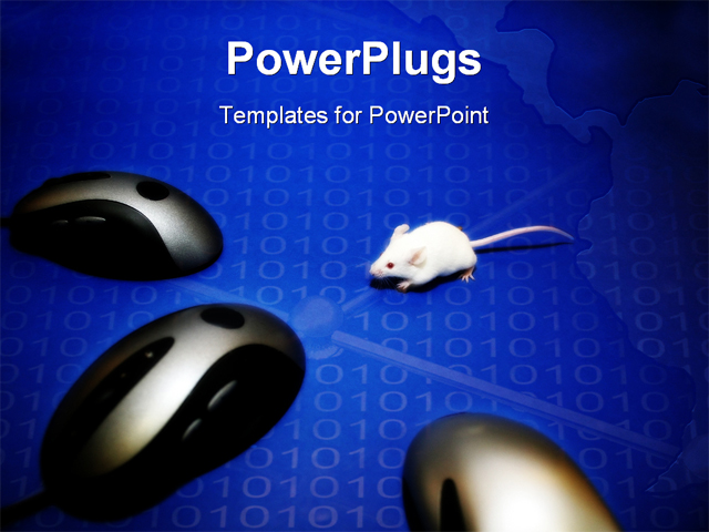 PowerPoint Template about pc, analogue, blocked