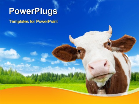 PowerPoint Template about animals, agriculture, garden