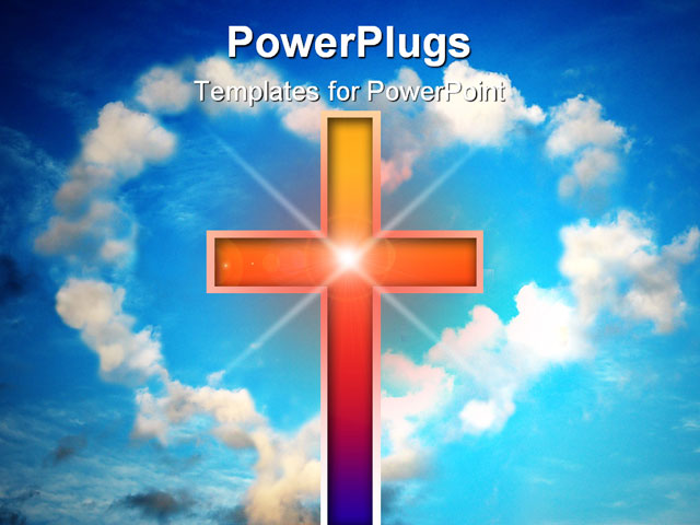 PowerPoint Template about love, cross, metaphor