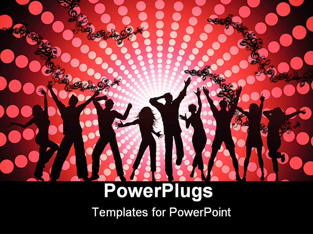 PowerPoint Template about people dancing, background, boy