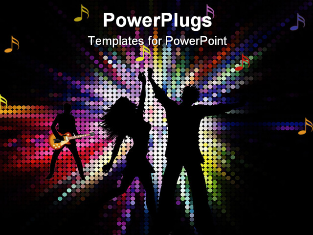 PowerPoint Template about people dancing, background, boy