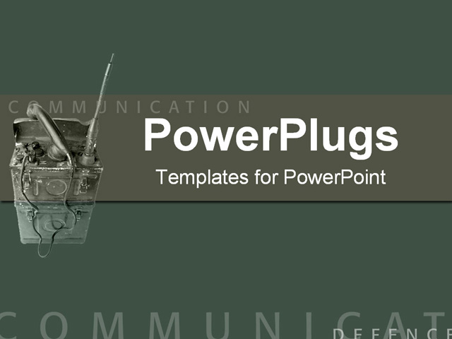 PowerPoint Template about defense, defence, communications