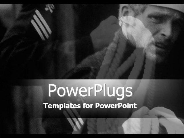 PowerPoint Template about defense, defence, sea