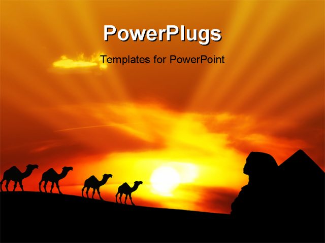 PowerPoint Template about animals, travel, holiday