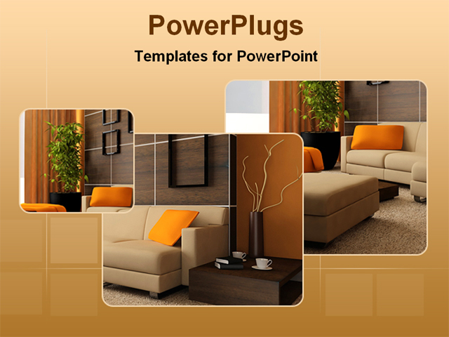 PowerPoint Template about design, interior, architecture
