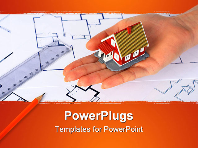 PowerPoint Template about design, house, architecture