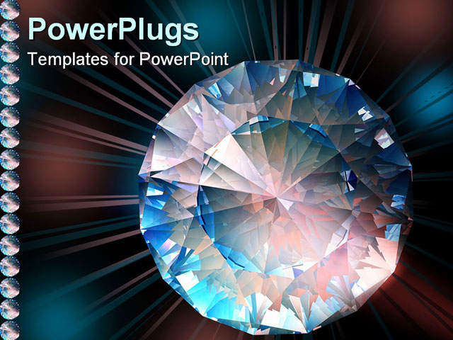 best powerpoint template a diamond sparkles in colorful diamonds powerpoint template