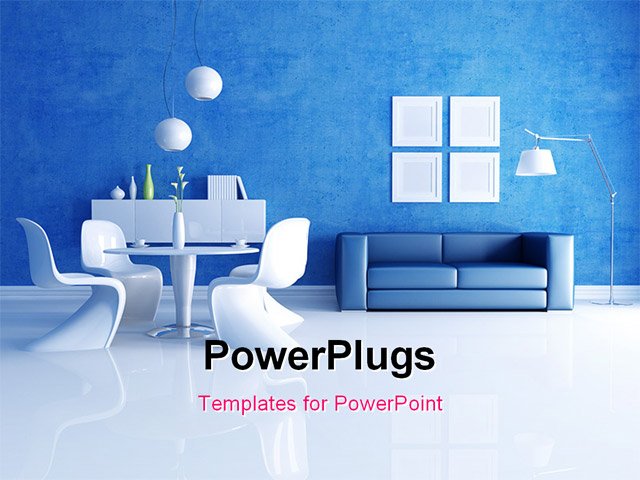 PowerPoint Template about interiro designing, real estate, furniture