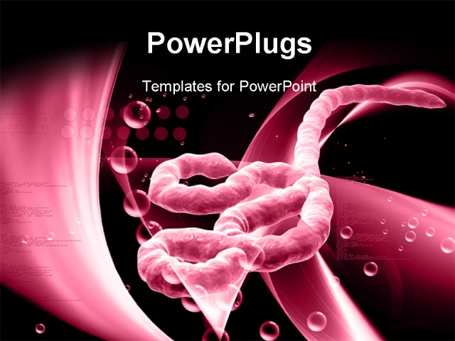Digital Illustration Of Ebola Virus In Colour Background Powerpoint Template Background Of Virus Powerpoint Template Free