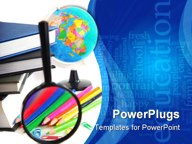 PowerPoint Template about study time, back, background