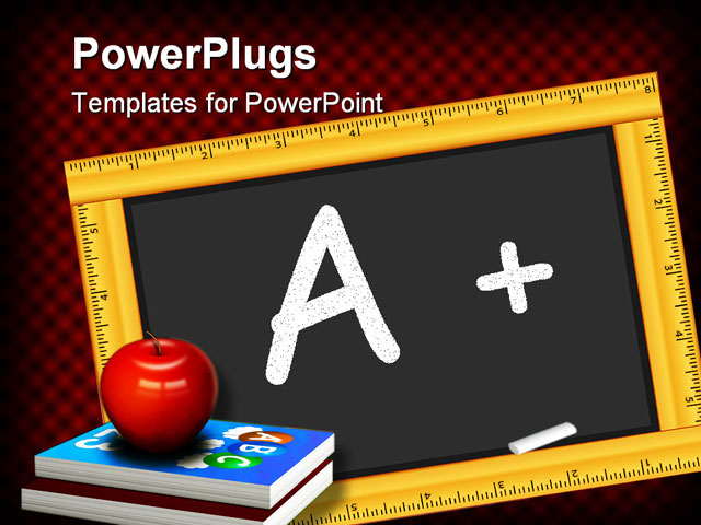Powerpoint Template School Learning Board Apple Textbook Placed On Each Other 11340 Excellent Powerpoint Templates