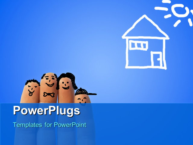 Ironic Portrait Of A Family Of Fingers Powerpoint Template Background Of Family Children Family Powerpoint Templates Free
