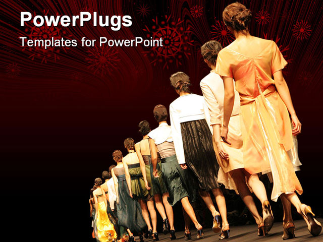 PowerPoint Template about fashion show, fashion, adult