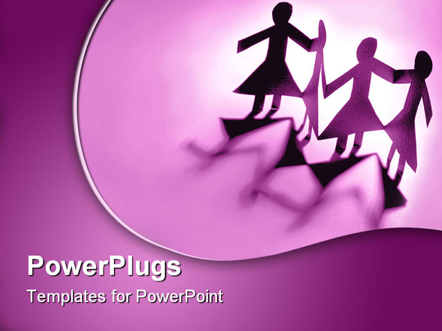 PowerPoint Template about females, advertising, bonding