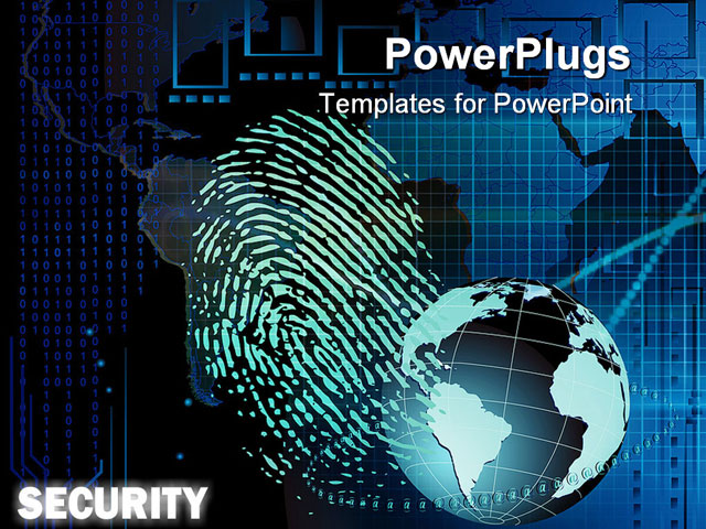 PowerPoint Template about background, blue, business