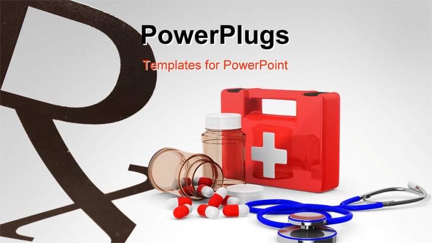 Powerpoint Template A First Aid Kit Placed Along With Medicines And Stethoscope 12352 Aid Template Powerpoint