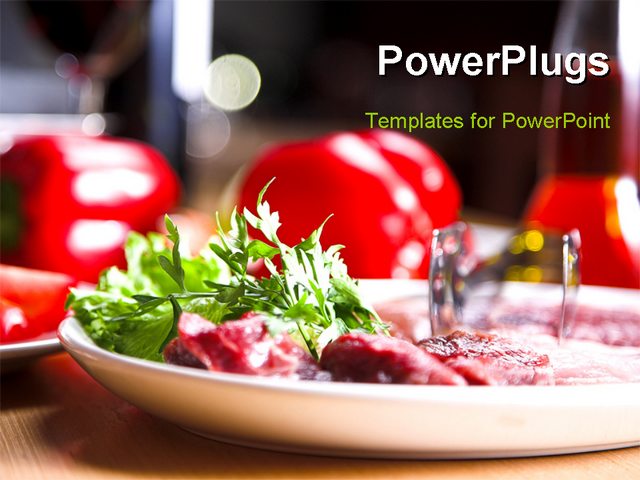 PowerPoint Template about food, health, lifestyle
