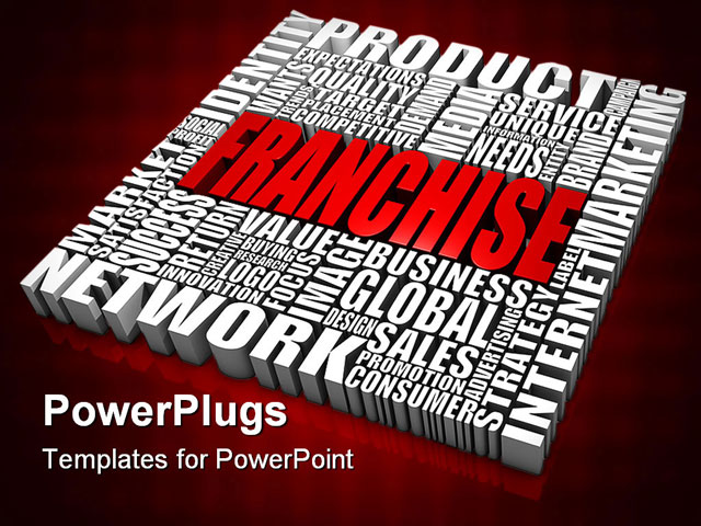PowerPoint Template about franchise, advertisement, advertising