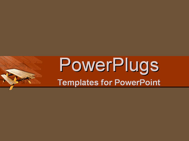 PowerPoint Template about furniture, picnic table, outdoor setting
