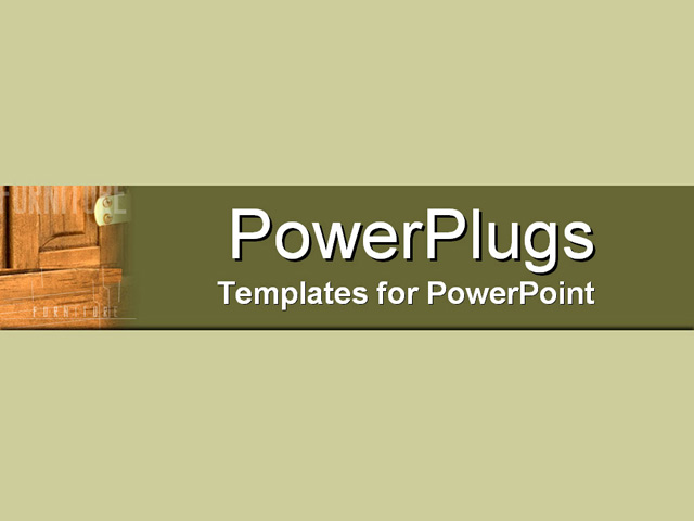PowerPoint Template about furniture, wood grain, green