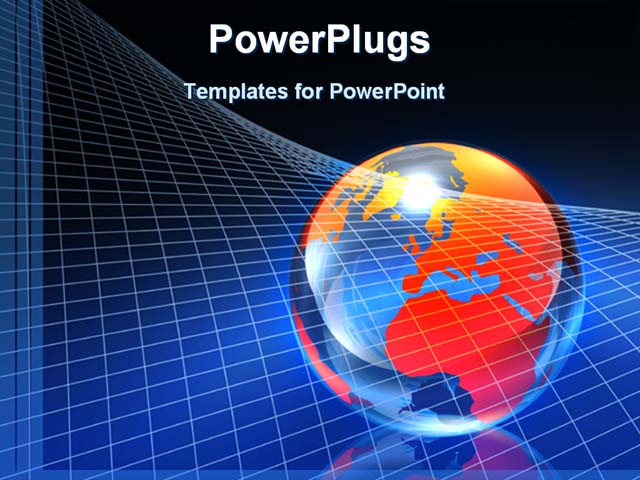 PowerPoint Template about abstract, world, globe