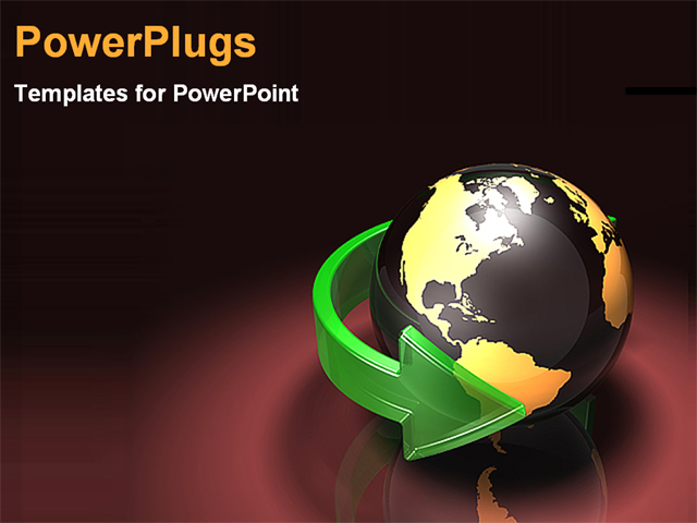 PowerPoint Template about globe, symbols, bright