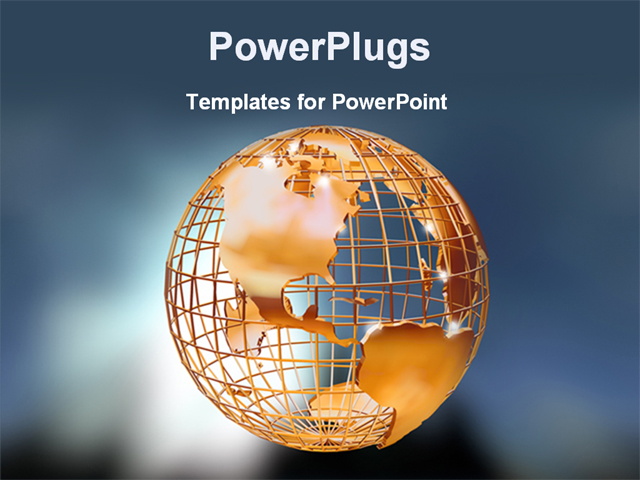 PowerPoint Template about globe, blue, future