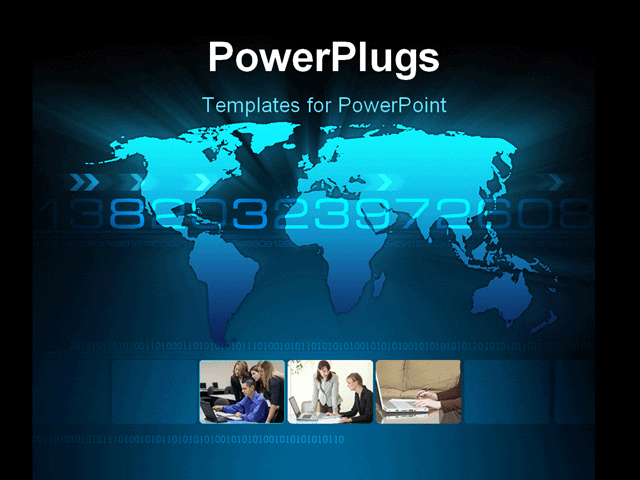 Concept Of A World Map Animated Powerpoint Template Background Of Animated Abstract Business Animated Business Powerpoint Templates Free
