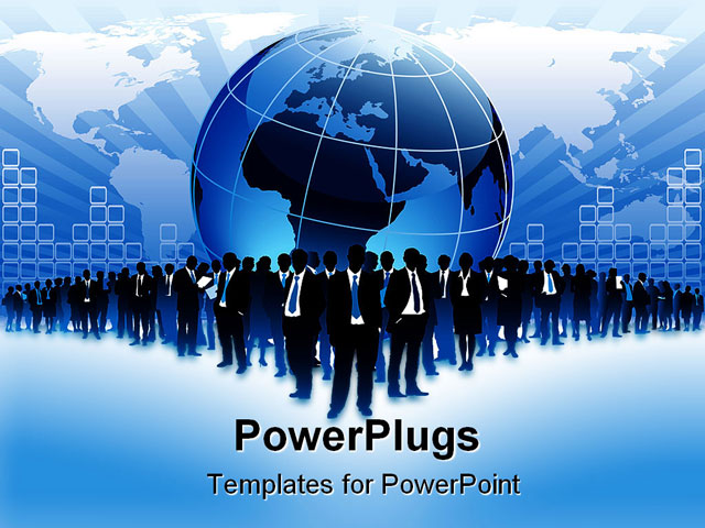 PowerPoint Template about global business, adult, africa