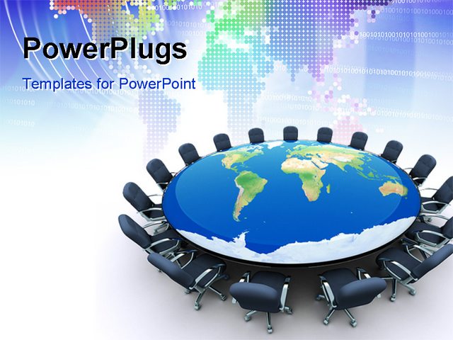 PowerPoint Template about business, communication, computer