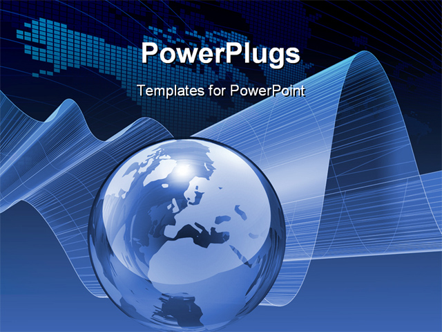 PowerPoint Template about 3d, earth, globe