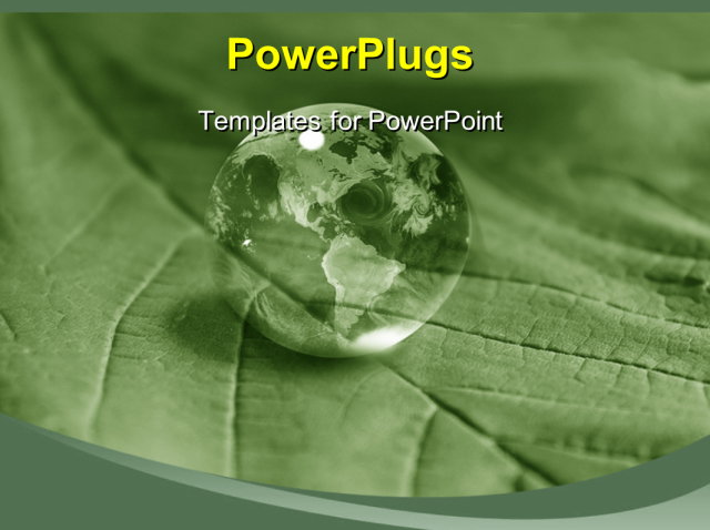 PowerPoint Template about environment, global, earth
